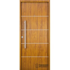 Puerta foliada Nexo Deluxe Wood 90 cm Roble Der c/detalles aluminio